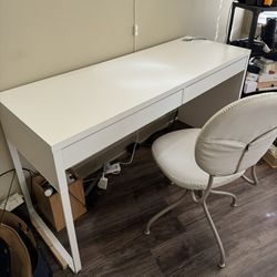 IKEA White Desk With Two Drawers