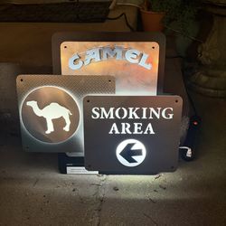 Camel cigarettes lighted sign