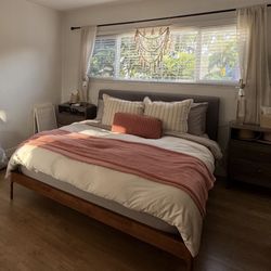 Modern Queen Bed Frame and Headboard 