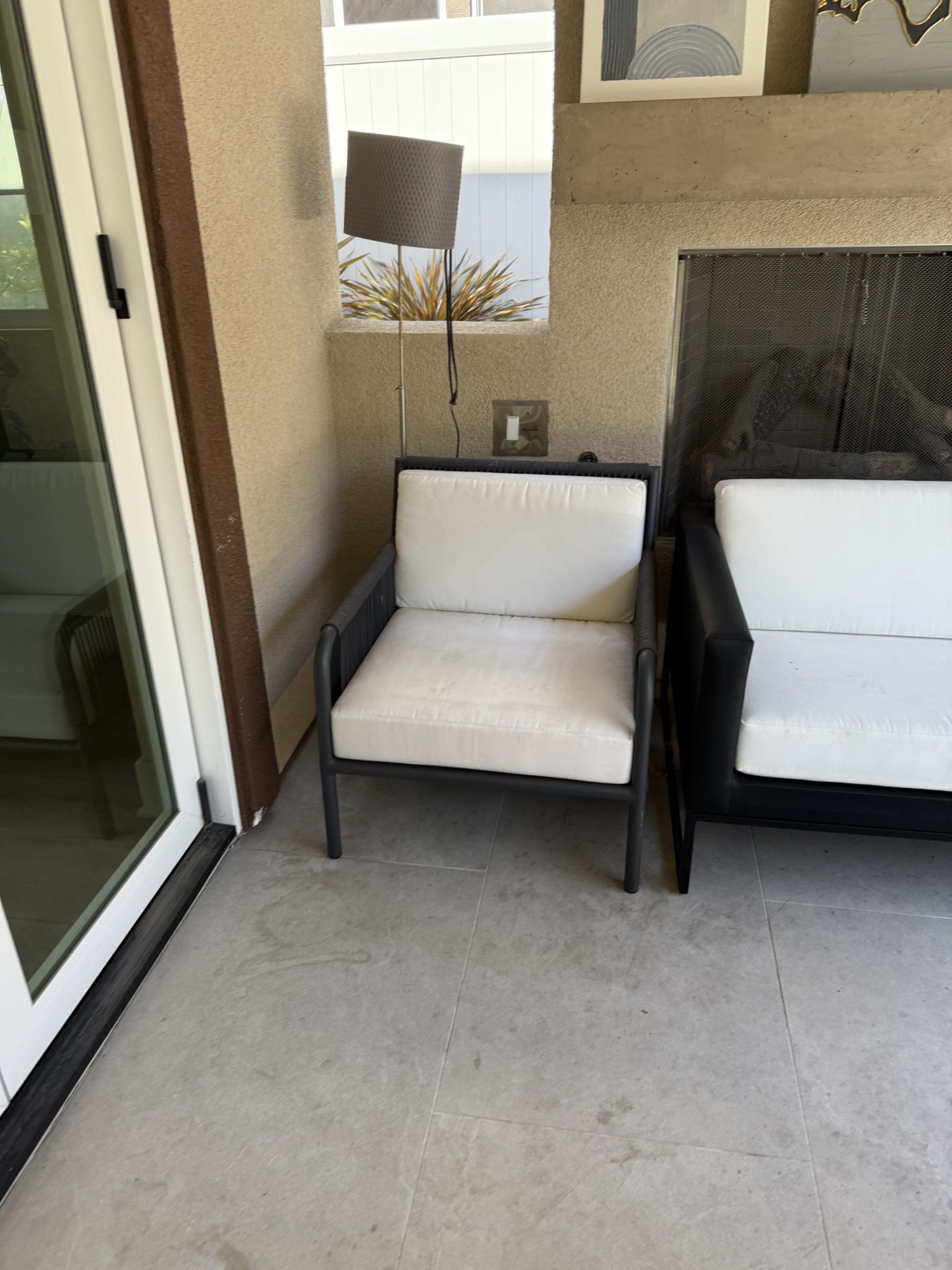 Crate And Barrel White And Black Outdoor Patio Furniture