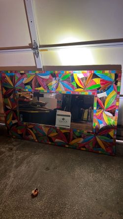 Glass mosaic mirror