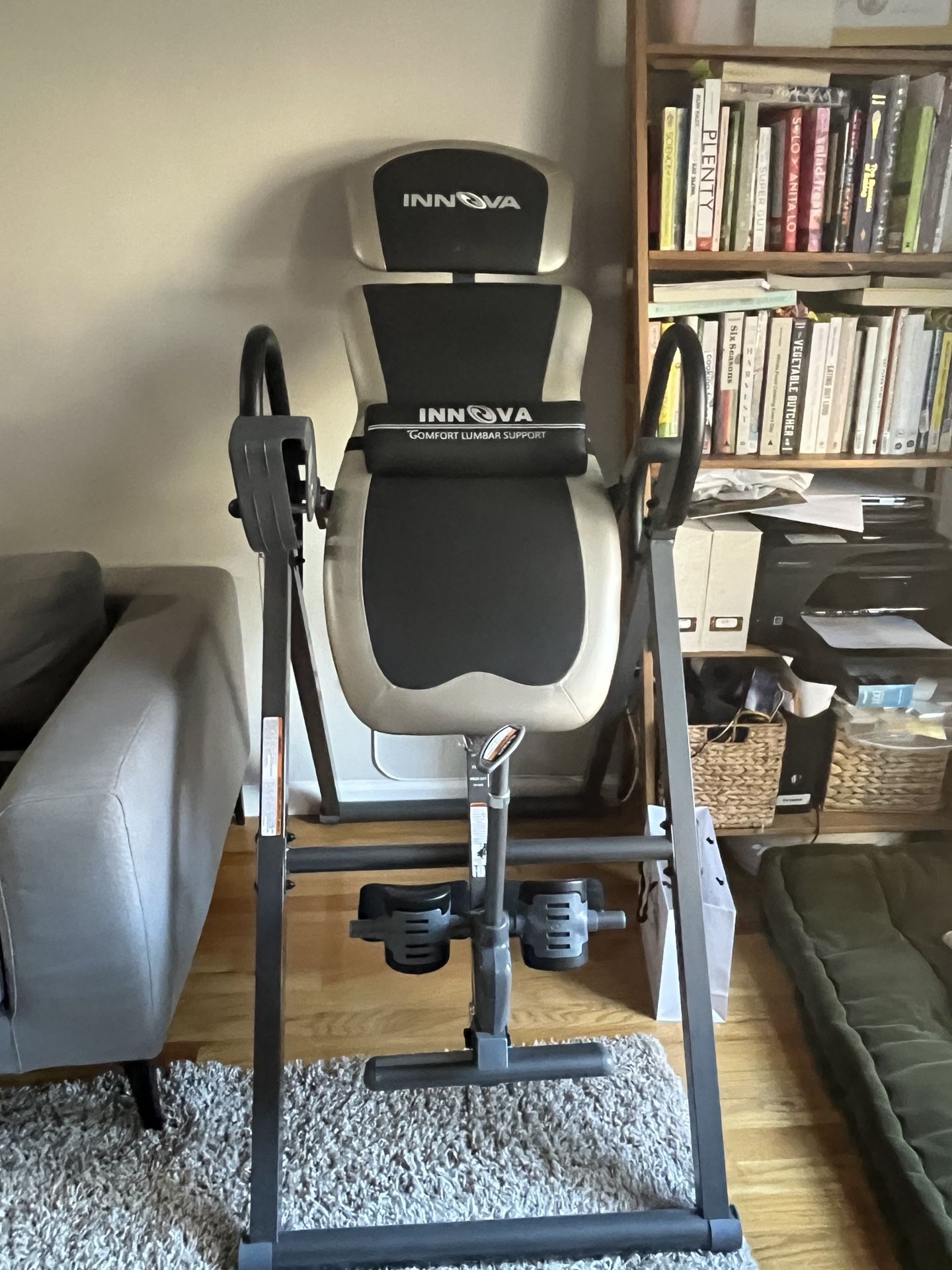 Innova Inversion Table with Adjustable Headrest, Reversible Ankle Holders, and 300 lb Weight Capacity