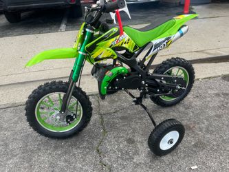 Offroad dirtbike 50cc motorcycle with training wheels $430