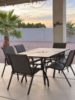 Outdoor Patio Dining Set – Table and 6 Chairs