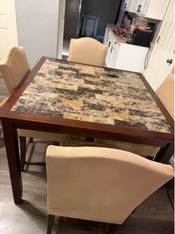 Table and 4 chairs