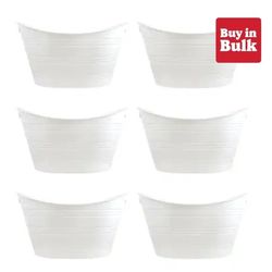 White Oval Plastic Tub