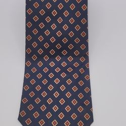 53x3 Cape Cod Neckwear Necktie Retro Blue Red White Diamond Pattern