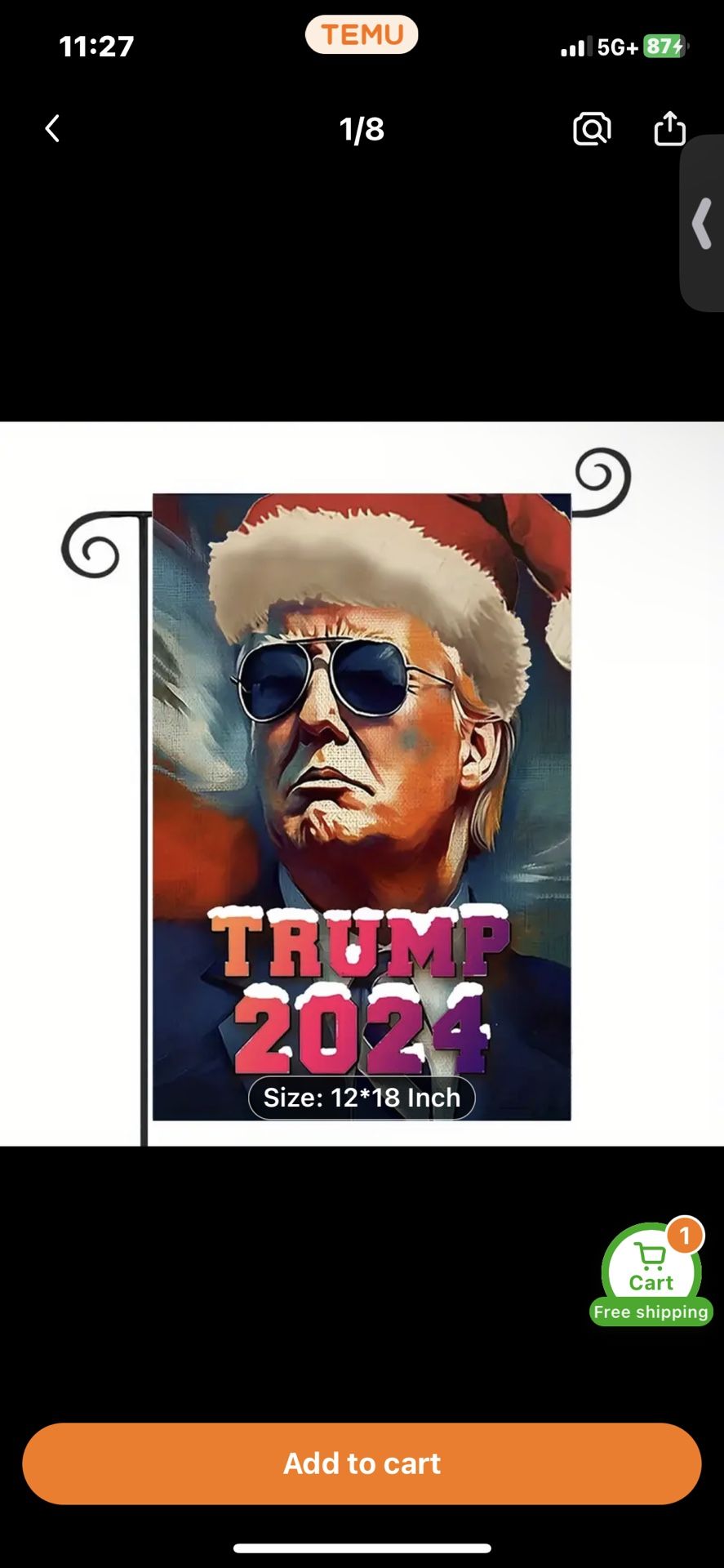 NEW - Trump 2024 Santa Christmas Garden Flag - MAGA