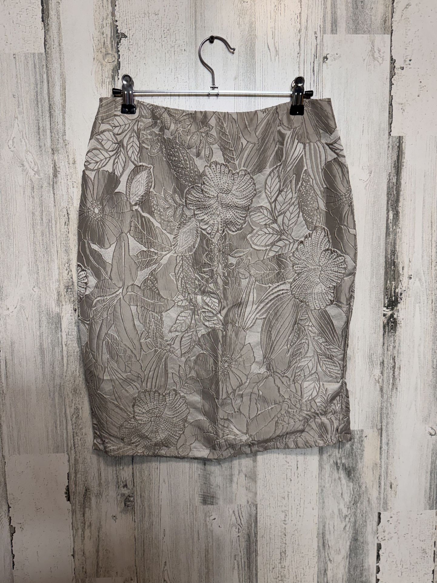 Gray Silver Womans Pencil Skirt 