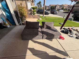 Dark grey couches