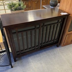 Console Entry Table Sliding Glass Doors Cabinet (in Store) 