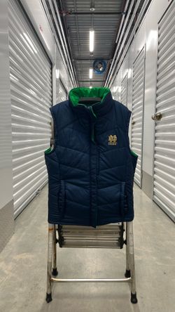 NOTRE DAME ND REVERSIBLE BUBBLE VEST FIGHTIN IRISH COLLEGE FOOTBALL SPORTS
