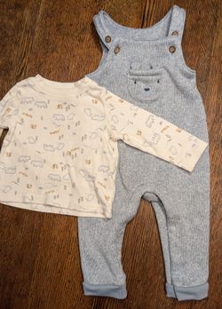Adorable Bear Knit Outfit By Carter's - Size 12 Mo