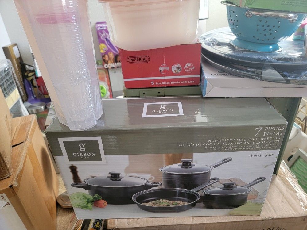 Brand New 7pc Cookware Pots And Pans Singles New Household Items Extra