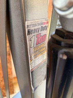 1 ton Pittsburg Engine Cherry Picker & 2 Pittsburg Transmission Jacks