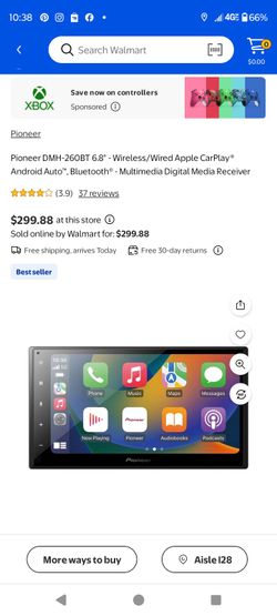 New Pioneer DMH-260BT 6.8" - Wireless/Wired Apple CarPlay® Android Auto™, Bluetooth® - Multimedia Digita