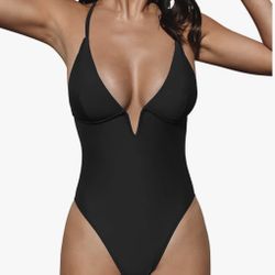 Nwt: CUPSHE Women Swimsuit One Piece Bathing Suit Deep V Neck Crisscross Back Adjustable Strap (XS, M, L)