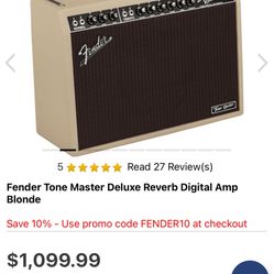 FIRESALE 72hrs⚡️Fender Tone Máster Amp 