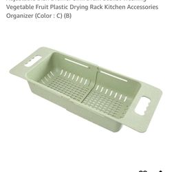 Brand: GGGUOJINN Adjustable Dish Drainer Sink Drain Basket Washing Vegetable Fruit Plastic Drying Rack Kitchen Accessories Organizer (Color : C) (B) 