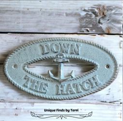 Brand New! 8" Down the Hatch Barware Sign | SHIPPING IS AVAILABLE