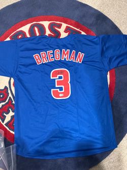 Alex Bregman signed custom Blue Jersey Beckett COA
