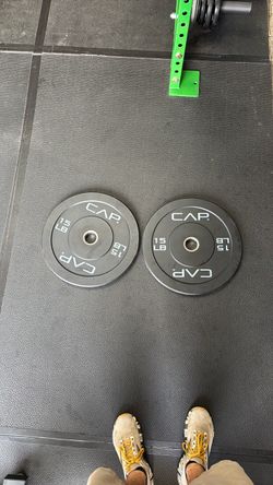 Pair of 15 lbs. bumper plates