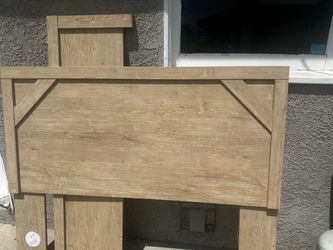 Rustic Wood Bed Headboard