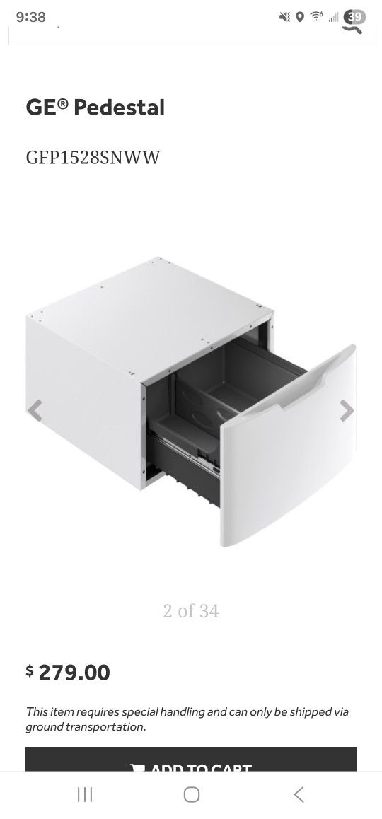 Pedestals GE WASHER AND DRYER