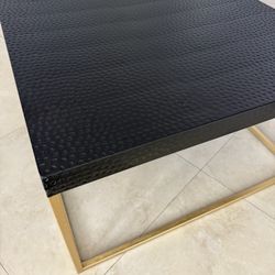 Black And Gold Hammered Coffee Table