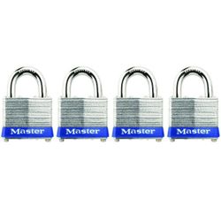 Master Lock (1Q) Laminated Steel Padlocks (4-Pack)