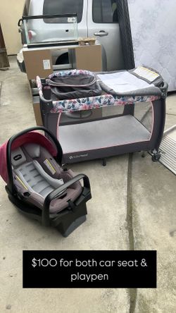 Playpen And Car seat 