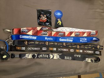 SDCC-San Diego Comic Con Lanyards, Exclusive pins, QMX, Mondo, Laika Coraline