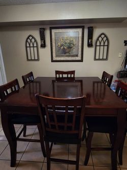 6 chairs tall dining room