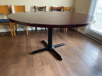 60” Round Wood Veneer Table Top For Restaurant Or Home