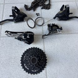 Shimano V-Brake 3x8 Speed Group set FD 34.9 Clamp