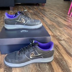Air Force 1 Black cool grey vapor green