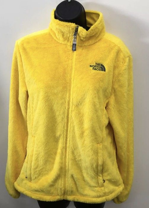 NWOT The North Face Women's Osito Fleece Yellow Full Zipper Jacket Size Med MSRP $100 