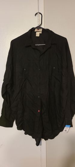 Black Button-Down Long Sleeve Shirt