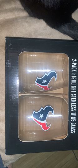 Stemless, Wine Glasses Houston Texans brand new never used