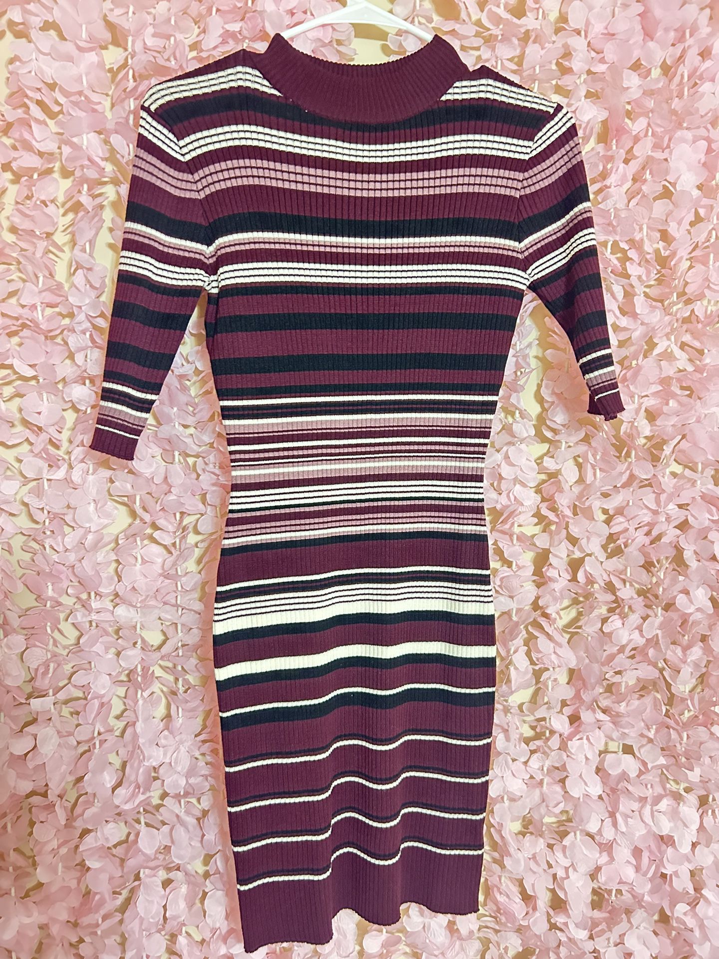 Striped Purple Colored Dress Sz L