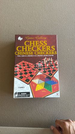 Game Gallery Chess Checkers Chinese Checkers Set