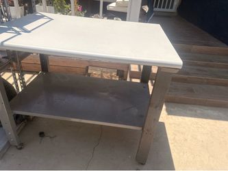Two-Tier Work Table with Lower Shelf 46x36 inches