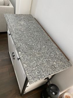 Granite finished slab top for console table or cabinet