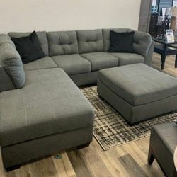 2 Pieces Sectional Same Day Delivery (Ottoman Not Included)