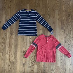 Boys Size 8 - 10 (Medium) Long Sleeve Shirts (Bundle of 2 shirts)