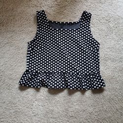 Ann Taylor Polka Dot Blouse Top XL
