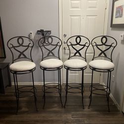 4 Tall Matching Bar Stools 