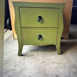 Green Two-Drawer Nightstand In Great Condition