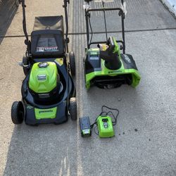 Lawnmower and snowblower