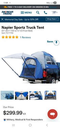 Napier 2 person truck tent and airbed for F150 - 5 1/2 ft bed
